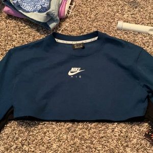 cropped nike sweater turquoise
